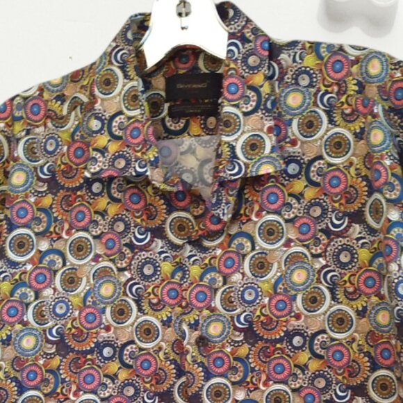 XL👔Giverno Men's Shirt Geometric Print Daily Multicolor - Picture 1 of 6